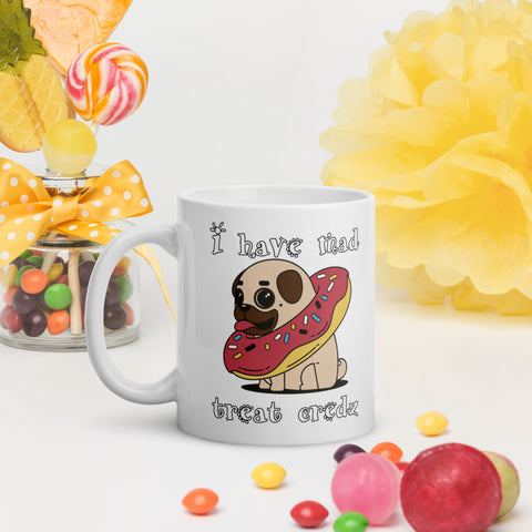 Mad Treat Credz Pastry Pug mug